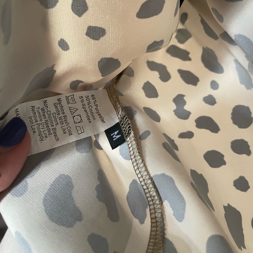 Leopard slip skirt